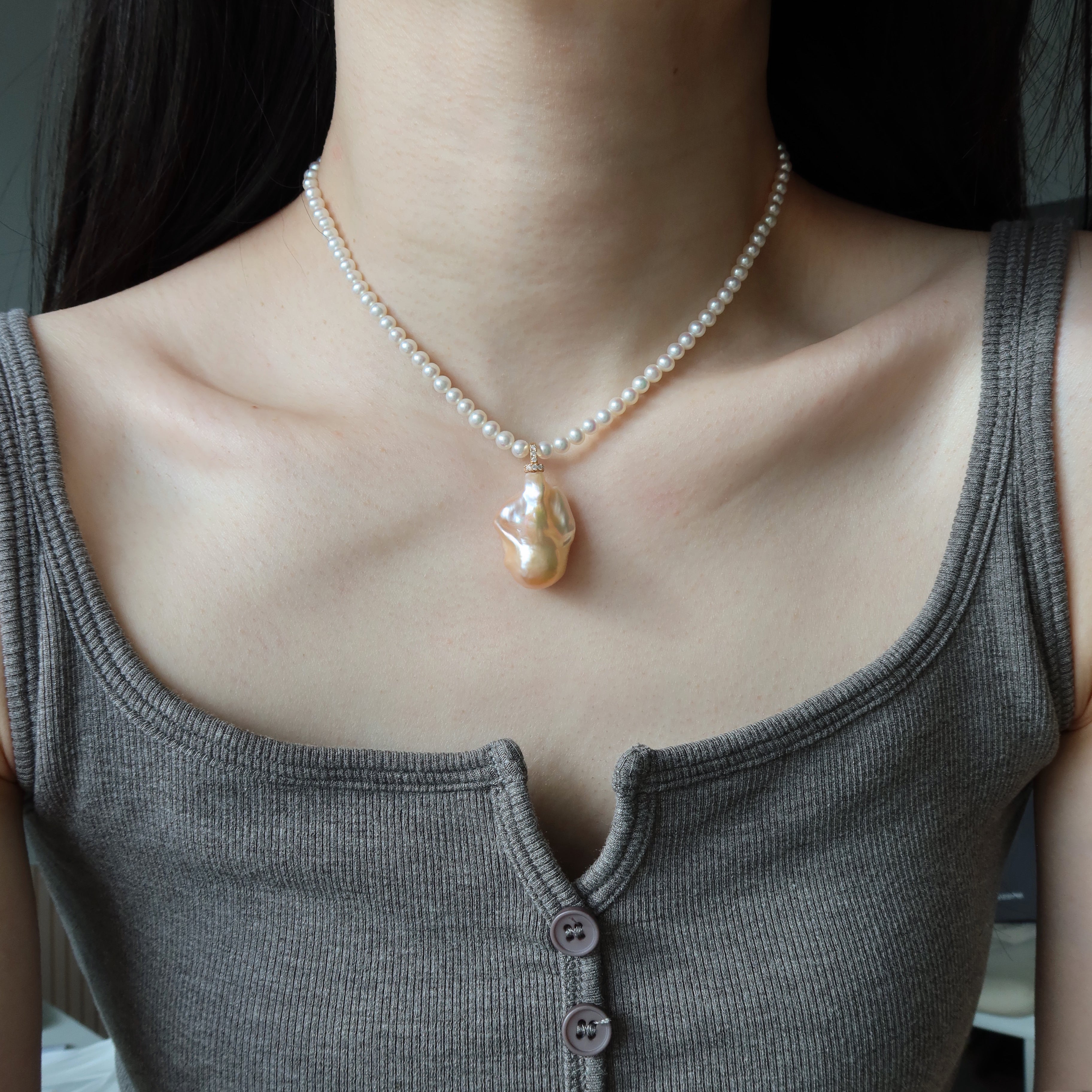 Baroque Pearl Pendant - 15