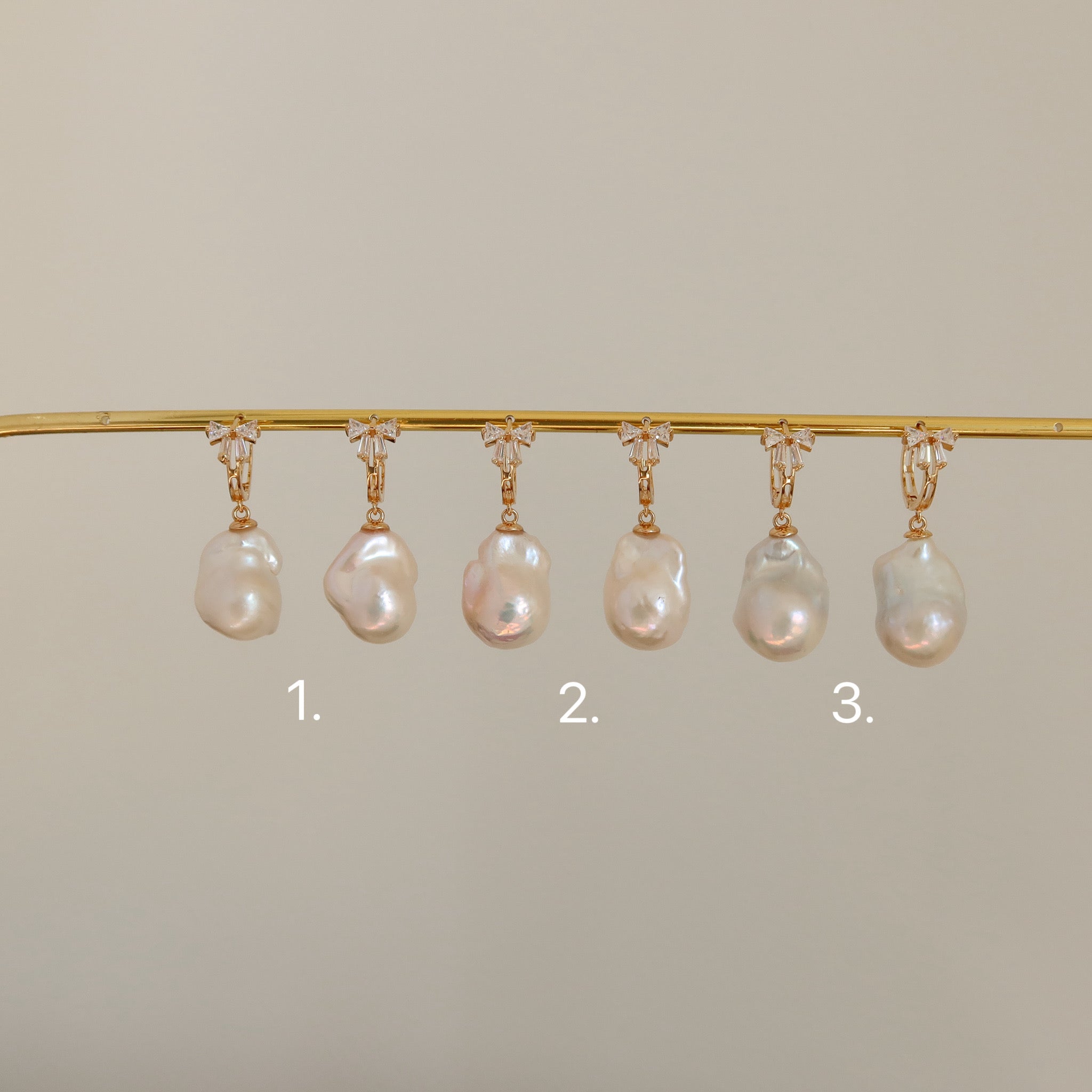 Baroque Pearl Earring Hoops / One Of A Kind