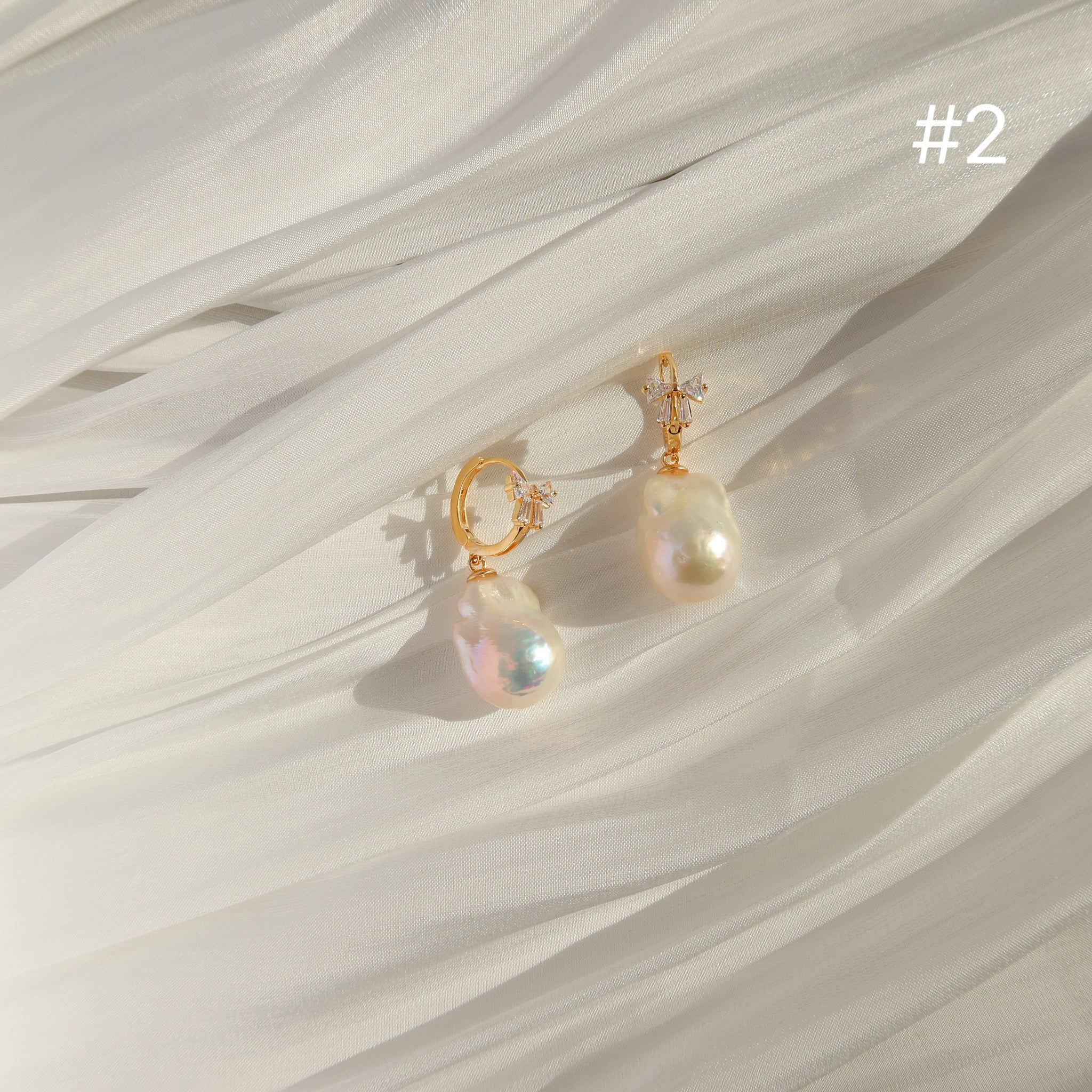 Baroque Pearl Earring Hoops / One Of A Kind