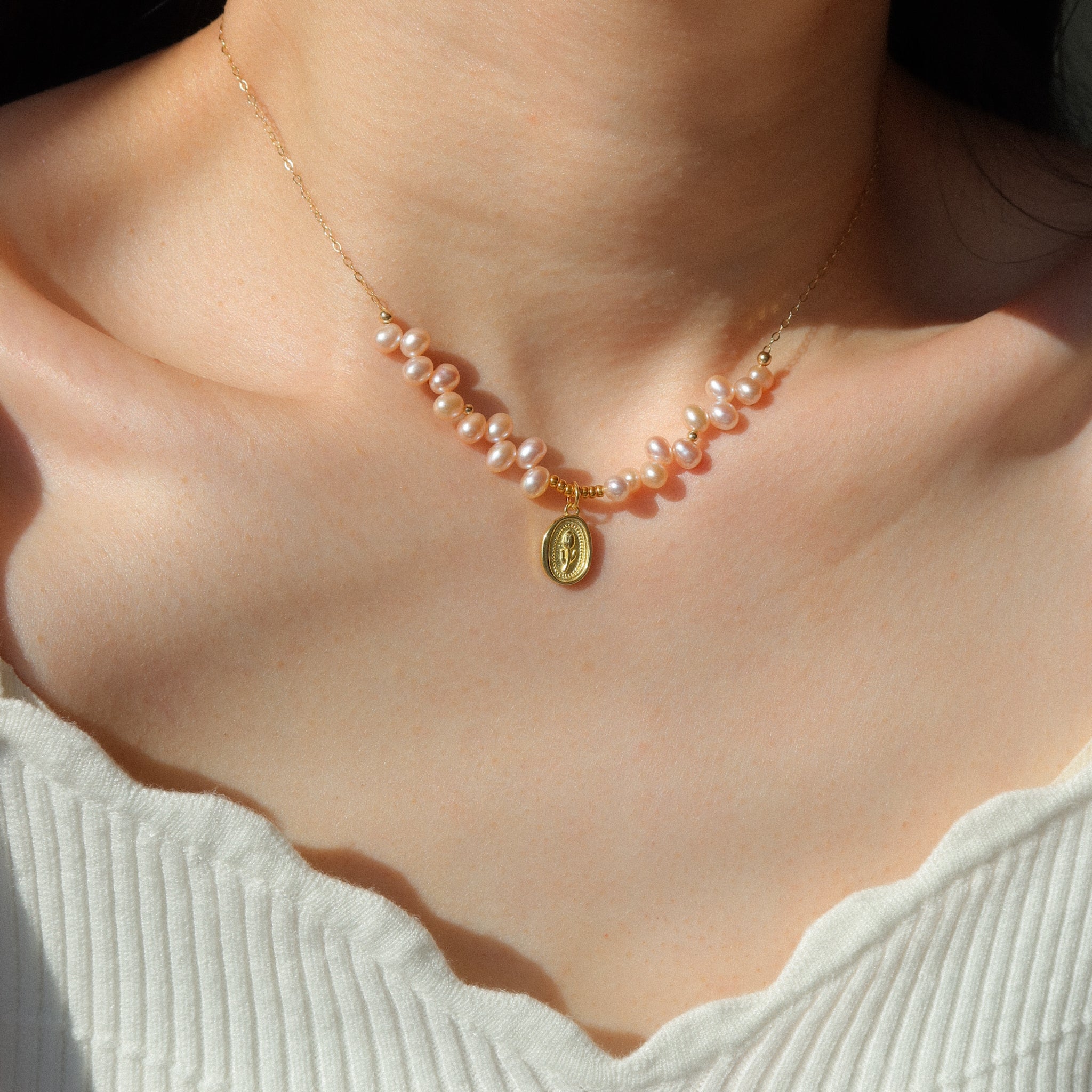 Tulip Pearl Necklaces