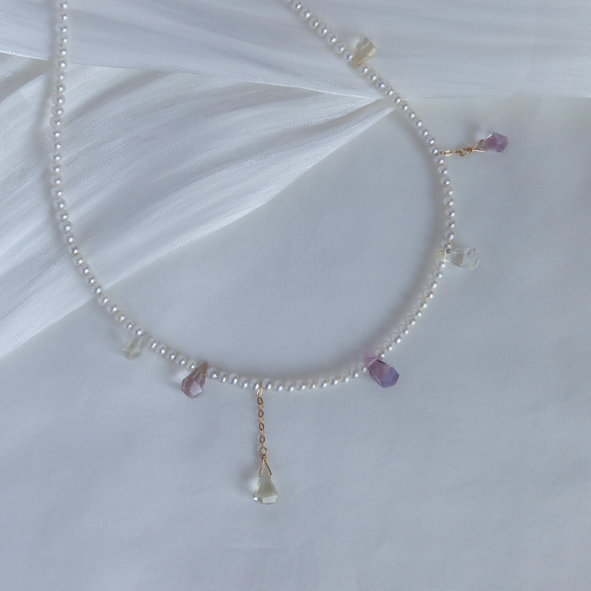 Ametrine & Pearl Necklaces