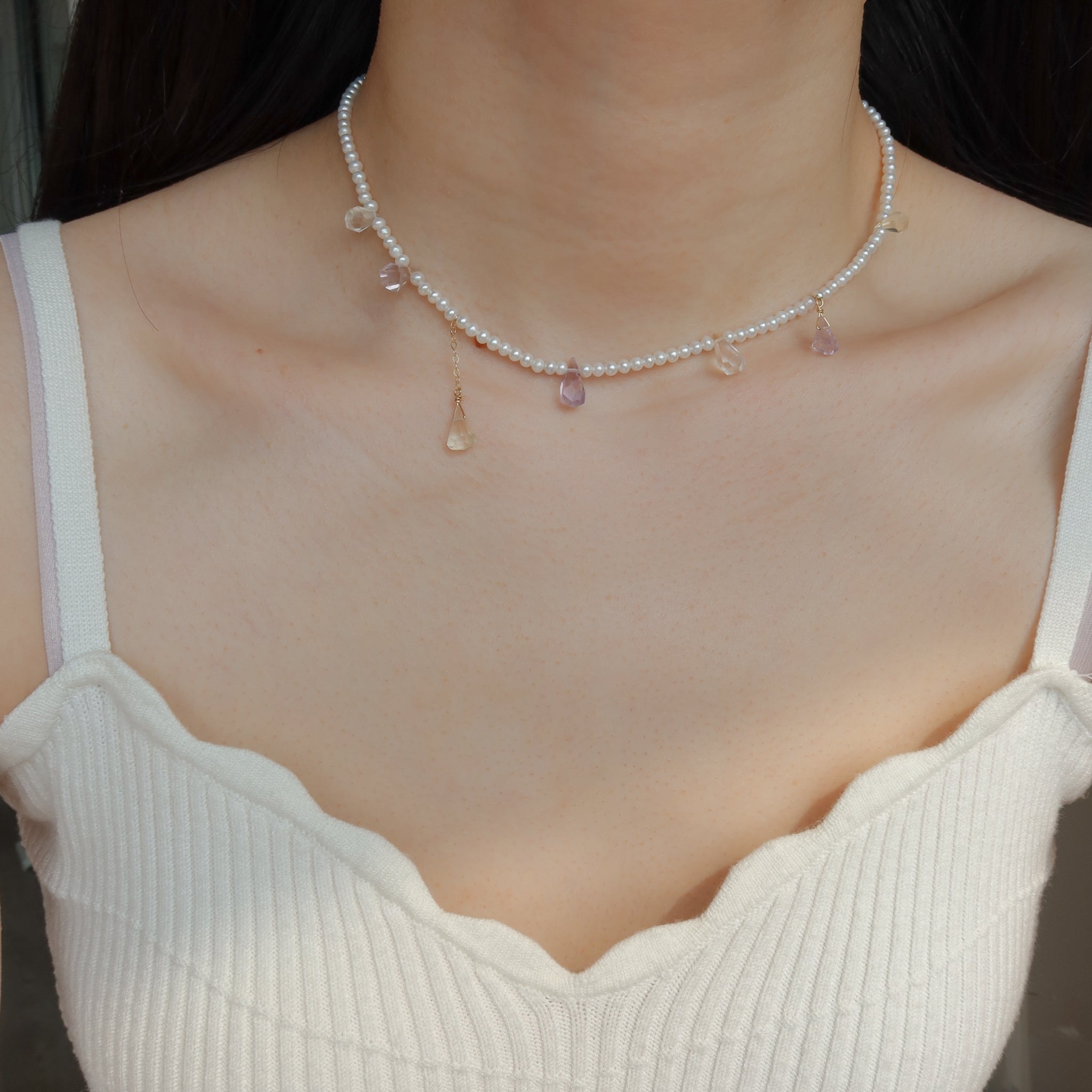 Ametrine & Pearl Necklaces