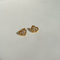 Braided Heart Ear Studs