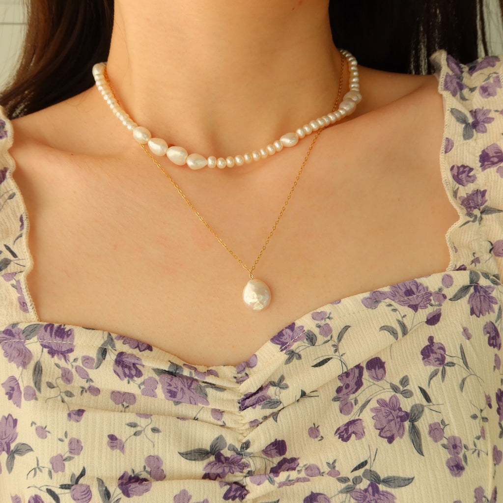 Coin Pearl Necklaces